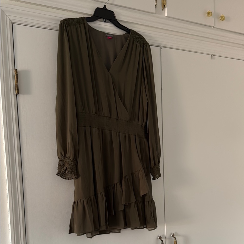 Elegant Olive Green Women's Dress